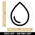 thumbnail image 2 of Water Drop Icon Outline Self-Inking Rubber Stamp Ink Stamper - Black Ink - Medium 1 Inch, 2 of 7