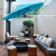 thumbnail image 4 of Costway 8ft Wall-Mounted Umbrella Telescopic Folding Tilt Sun Shade Turquoise, 4 of 12