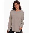 thumbnail image 6 of Womens Oversized Crewneck Long Sleeve Shirts Pullover Sweatshirts, 6 of 7