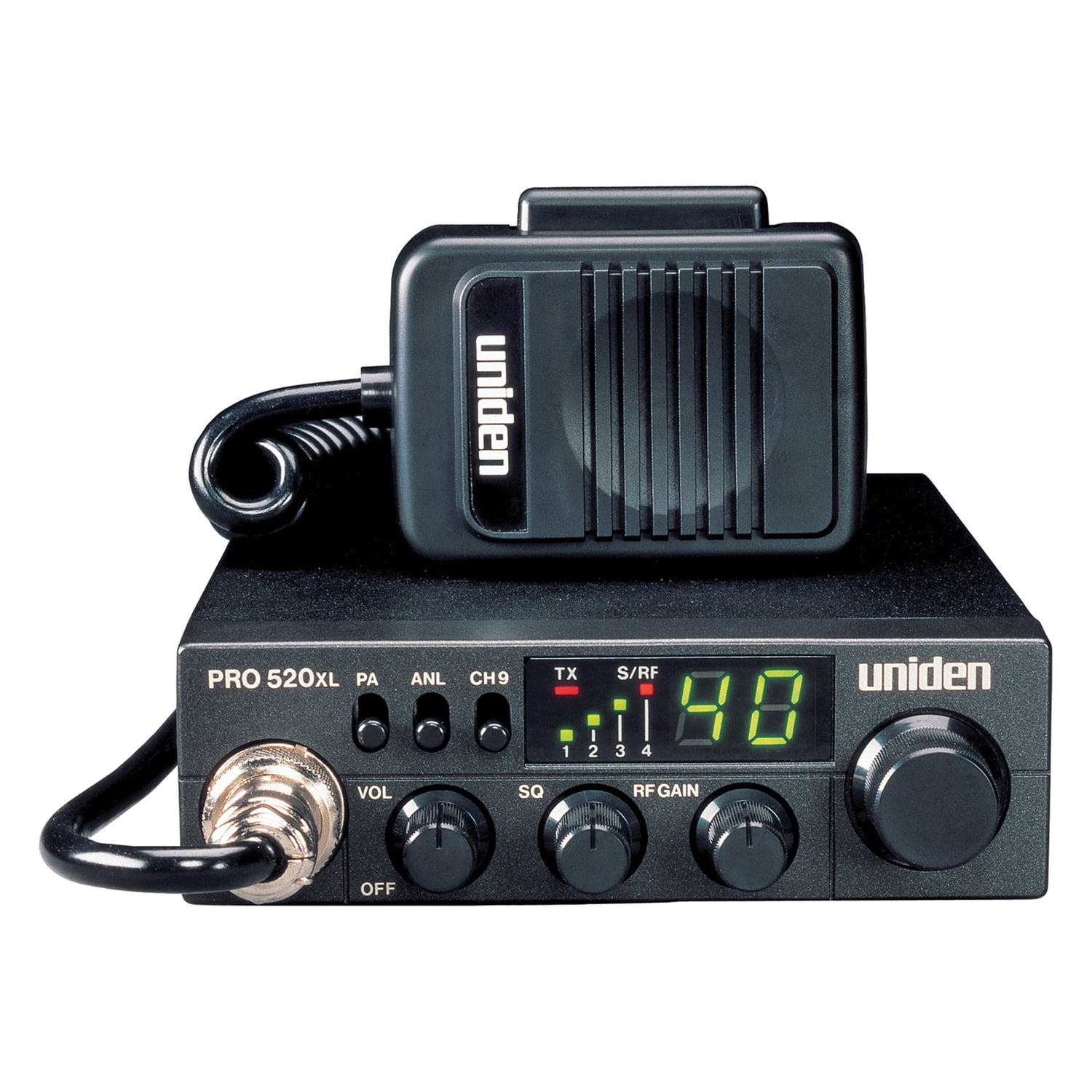 Uniden PRO520XL 40-Channel 4-Watt Compact CB Radio & BC20 Accessory CB/Scanner Speaker, 843631169971