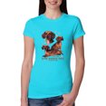 thumbnail image 1 of If It's Not a Dachshund It's Just a Dog Gift | Womens Dog Lover Slim Fit Junior Tee, Tahiti Blue, Small, 1 of 3