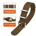 thumbnail image 3 of ANNEFIT Nylon Watch Band 22mm, One-Piece Waterproof Military Watch Straps with Heavy Silver Buckle (Brown), 3 of 4