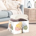 thumbnail image 5 of Foldable Fabric Storage Bin With Handle Collapsible Basket Box Storage With Lid Organizer A Beautiful Artwork, 5 of 7
