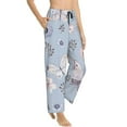 thumbnail image 2 of Kll Womens Blue Butterfly Print Pajama Pants Soft Pajama Bottoms For Women Cozy Lounge Pants, 2 of 9