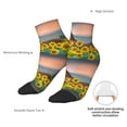 thumbnail image 4 of Uemuo Horse Sunflowers Printed Crew Socks, Moisture-Wicking Socks, Athletic Socks for Men Breathable Cushion Socks Casual Sport Socks for Running Traveling, 4 of 6