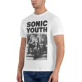 thumbnail image 4 of Camiseta divertida con póster vintage para hombre, cuello redondo, 100 % algodón, camiseta de manga corta Sonic Youth, tallas 4XL y 5XL, 4 of 5