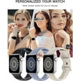 thumbnail image 6 of TOYOUTHS Floral Engraved Band Apple Watch Band 42mm 44mm 45mm Women Men, Designer Silicone Sport Flower Fancy Straps for iWatch Series 7/6/5/4/3/2/1/SE, 3 Packs, 6 of 6
