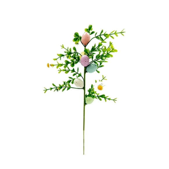 MXTPOV 5pcs Artificial Stems for Vase Decor, Spring Easter Eggs Carrots Branch Decor, Fake Flowers for Arrangement Centerpiece Party, Home Decor