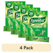 (4 pack) Benefiber On The Go Prebiotic Fiber Powder, Unflavored, 3.92 Oz, 28 Ct