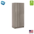 thumbnail image 7 of Tot Mate 72" Double Door Contemporary Wood Composite Tall Cabinet in Gray, 7 of 7