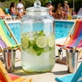 thumbnail image 4 of 101oz Transparent Glass Drink Dispenser, Thickened Glass Juice Jar with Spigot for Home Kitchen Fridge Outdoor Patio Pool Party Beverage Storage, 4 of 8