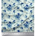 thumbnail image 1 of Soimoi Cotton Duck Fabric Leaves & Rose Flower Printed Craft Fabric by the Yard 42 Inch Wide, 1 of 1