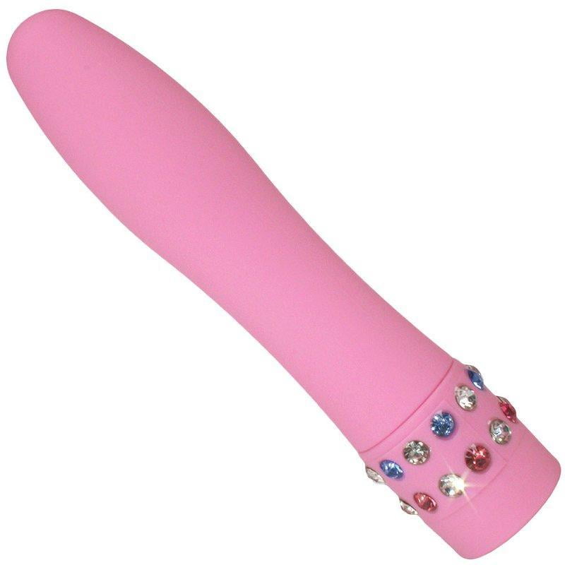 Pink B.O.B. Jeweled Discreet Mini Vibrating Bullet Massager