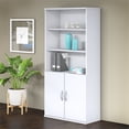 thumbnail image 3 of Studio C 5 Shelf Bookcase with Doors in White - Engineered Wood, 3 of 9