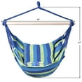 thumbnail image 2 of Costway Hammock Rope Chair Patio Porch Yard Tree Hanging Air Swing  Blue Green, 2 of 10