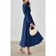 thumbnail image 5 of Vestido largo PRETTYGARDEN 2025 primavera manga larga con cuello en V para mujer, 5 of 8