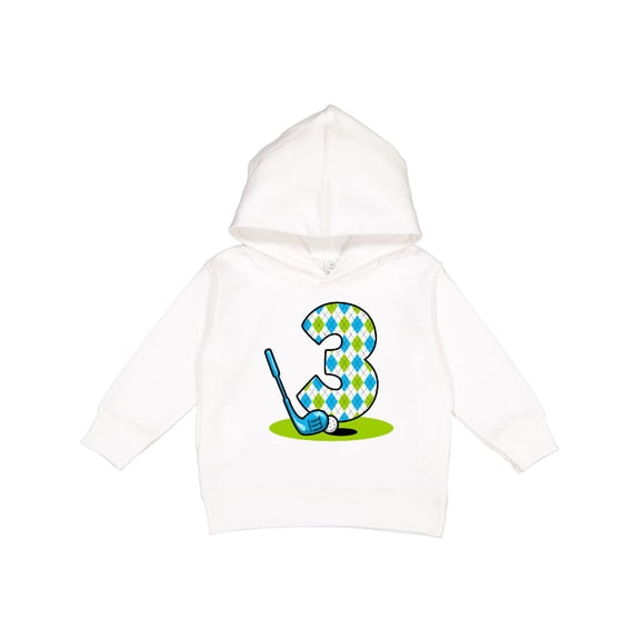 Inktastic Argyle Golf 3rd Birthday Toddler Hoodie