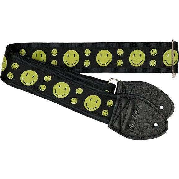 Souldier Smiley Face Guitar Strap Yellow 2 in.