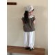 thumbnail image 4 of Conjuntos de ropa de verano para niñas de estilo coreano, trajes para niños de 1 a 10 años, Top con cuello con volantes de encaje y pantalones hasta el tobillo, bonito traje de 2 uds para niños, 4 of 6