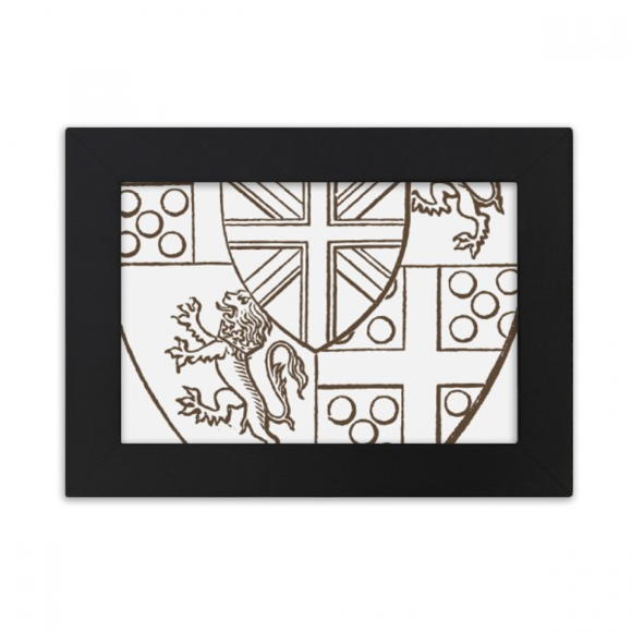 Baroque Art Shield Lion Illustration Patter Desktop Photo Frame Ornaments Picture Art Painting