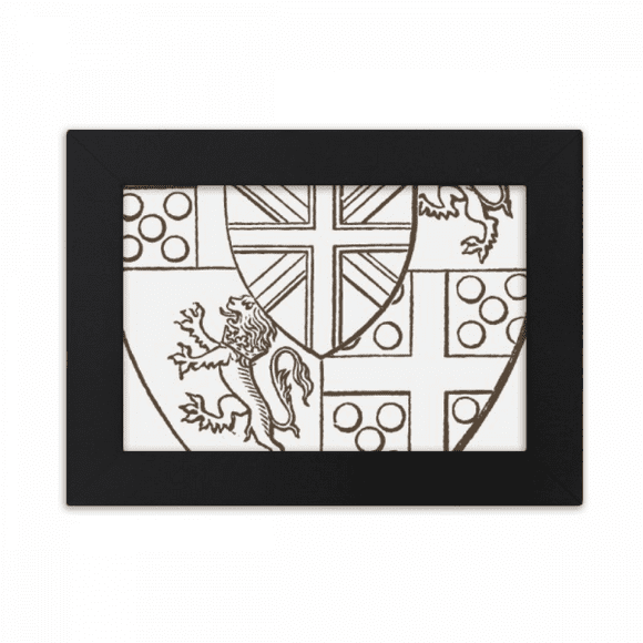 Baroque Art Shield Lion Illustration Patter Desktop Photo Frame Ornaments Picture Art Painting