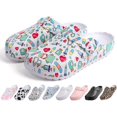 thumbnail image 1 of Zapatos de jardín para mujeres y hombres Mulas de trabajo Zuecos Sandalias ligeras antideslizantes Zapatos para caminar de enfermera ajustables Playa Interior Exterior Cómodo Slippe, 1 of 5