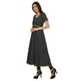 thumbnail image 2 of Moomaya Long Bollywood Designer Kurti WoMen's Solid Maxi Kurta Front Slit Tops, 2 of 6