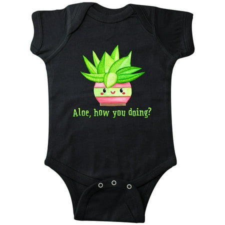

Inktastic Aloe How You Doing- cute aloe plant Gift Baby Boy or Baby Girl Bodysuit