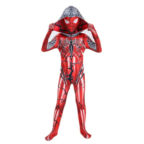 Disfraz de Venom para niños, mono de superhéroe, Spiderman, Spandex, Zentai, Halloween, Cosplay, estilo 3D Fivean unisex