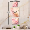 thumbnail image 3 of Designart "Enchanted Spills in Pink and Gold VII" Abstract Print Multipanel Clock For Living Room Décor - Large Contemporary Wall Clock - Oversized Pink Wall Clock - Set Of 3, 3 of 6