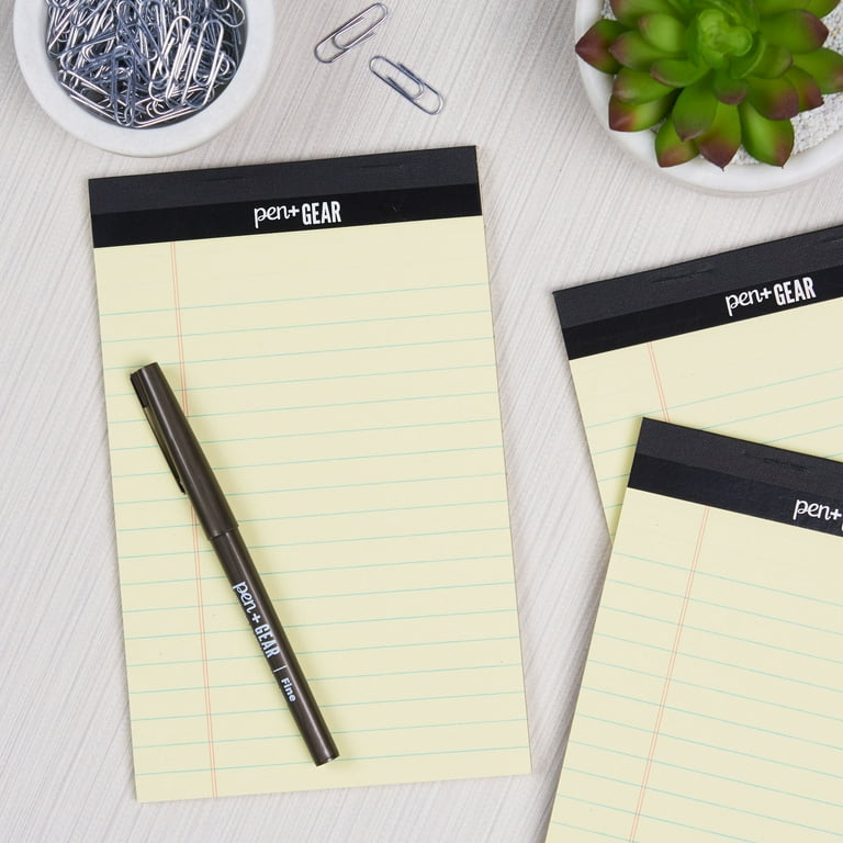 Pen+Gear Jr. Legal Pads, Canary Color Paper, 5