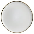 thumbnail image 4 of Elama Arthur 6 Piece Stoneware Salad Plate Set in Matt White with Gold Rim, 4 of 6