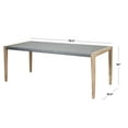 thumbnail image 3 of DecMode 79" x 30" Dark Gray Wood Outdoor Dining Table with Wood Legs, 1-Piece, 3 of 9