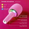 thumbnail image 3 of Wireless Karaoke Microphone for Kids Adults, Portable Handheld Mic Speaker, No Need External Speakers, Anytime - Anywhere Sing (Pink), 3 of 8