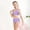 Z07-Purple, variant on MUXiin Girls Swimsuit Bikini Set 2 Piece Bathing Suit Tiered Ruffled Contrast Trim Adjustable Straps Girls Swimwear 7-16 Years