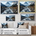 thumbnail image 4 of Designart "Black and White Mountain Reflections in Canada I" Landscapes Floater Framed Wall Art Living Room, 4 of 7