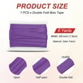 thumbnail image 2 of Uxcell Double Fold Bias Tape for Sewing 5/8 Inch x 6 Yards Satin Pre-fold Continuous Binding Tape for Seaming Quilting Hemming Binding DIY Crafts, Purple, 2 of 5