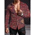 thumbnail image 1 of Camisa de estilo étnico de manga larga para hombre, camisa de otoño de gran tamaño con botón de solapa, camisa de manga larga para hombre, camisas casuales para exteriores, 1 of 6