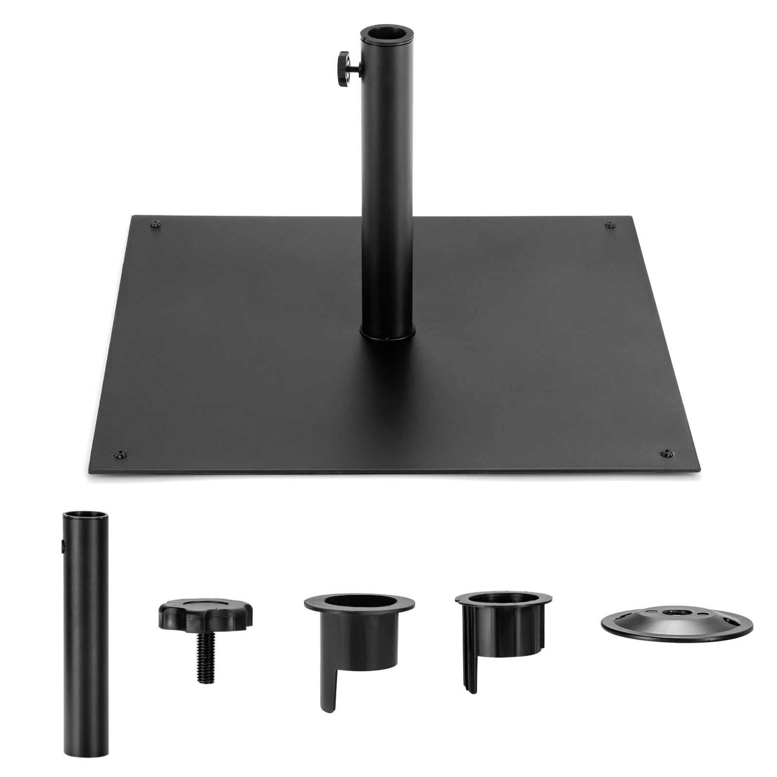 Patiojoy 40LBS Outdoor Market Umbrella Base Stand Square Umbrella Holder Black