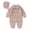 Pink, variant on NOKIO Baby Boy Girl Knit Romper Cotton Long Sleeve Sweater Jumpsuit Clothes Baby Jumpsuit 1 Piece With Cute Hat Set