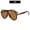 C4-Tea Frame Tea Tablets, variant on 2026 New Model Personalized Large Frame Aviator Sunglasses Versatile Street Style Sunglasses European and American Outdoor Sun Protection Vacation Sunglasses for Women