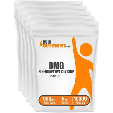 BulkSupplements N,N-Dimethyl Glycine HCl (DMG HCl) Powder - 500mg per Serving - 5 Kilograms (11 lbs) - 10000 Servings