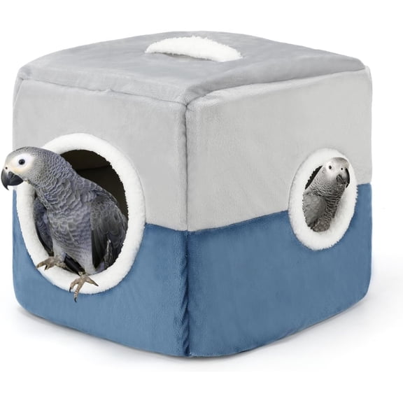 Large Winter Bird Nest House, Warm Comfortable Bird Nest for Cage  Birds House Cage Hideaway Cave Bed for  Parrots  Grey Cockatoos Macaws