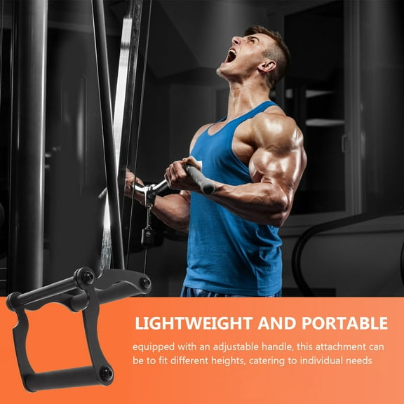 LITINKIMI 1Pcs V-Shaped High Pulley Lat Pulldown Handle for Gym Cable Machines Attachment Black 10.9X7.1X1.4in