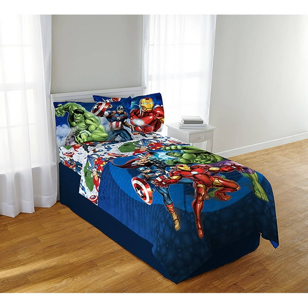 Marvel Avengers Blue Circle Bedding Twin/Full Sheet Set, 1 Each