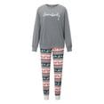 thumbnail image 1 of xiaxaixu Women’s 2 Piece Pajamas Set Christmas Long Sleeve Letter/Tree Print Tops + Drawstring Pants Set Loungewear, 1 of 9