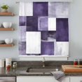 thumbnail image 5 of Purple Geometric Sheer Curtains 96 Inches Long, Vintage Oil Painting Contemporary Light Filering Curtains, Privacy Drapes Simi Floor to Veiling Curtain for Living Room Bedroom Large Window Treatment, 5 of 9