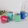 thumbnail image 4 of Mugs Isolés sous Vide avec Poignée et Couvercle en Acier Inoxydable Double Paroi Gobelet à Café, 4 of 9