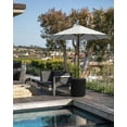 thumbnail image 2 of Umbrella Side Table - Outdoor Patio Table with Umbrella Hole for Porch/Patio | Durable Plastic-Stone Composite Material & Easy Assembly | Modern Coffee, Picnic or Poolside Table, 2 of 6