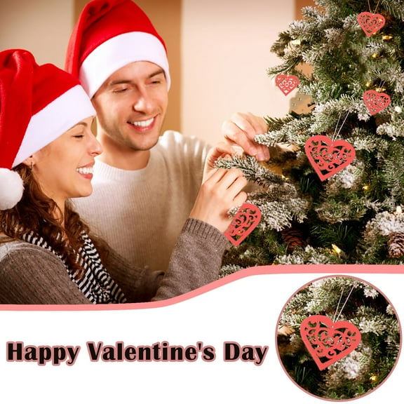 Vikakiooze Home Decor , 10pcs Valentines Day Decoration Heart-shaped Mask Souvenir Tree Hanging Ornament